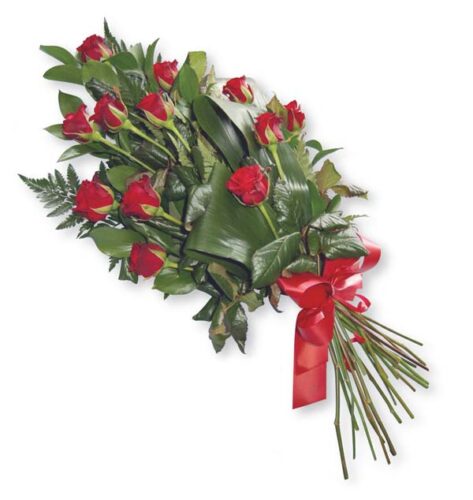 CF-35 12 Tied Red Roses